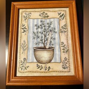 Cute Rosemary & Herb Print in Frame